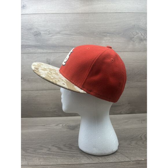 St. Louis Cardinals New Era 59FIFTY MLB Cap Men's 7 1/2 Red Fitted Made in USA - Picture 5 of 7